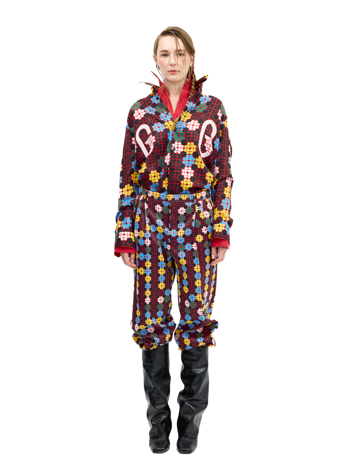 그리디어스(GREEDILOUS) Flower Monogram Pants