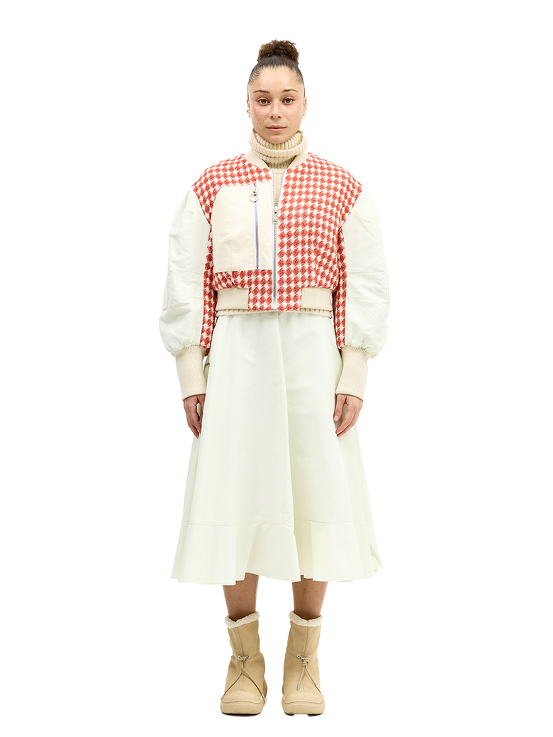 Checkered Bomber Jacket