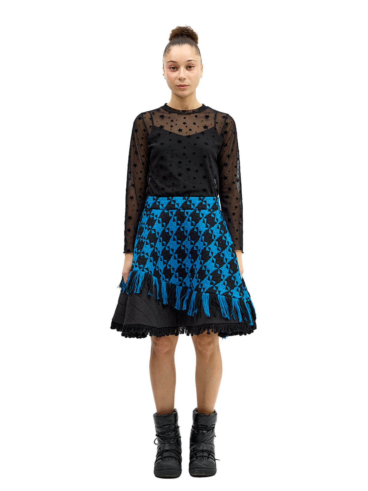 그리디어스(GREEDILOUS) Layered Tweed  Houndstooth Skirt