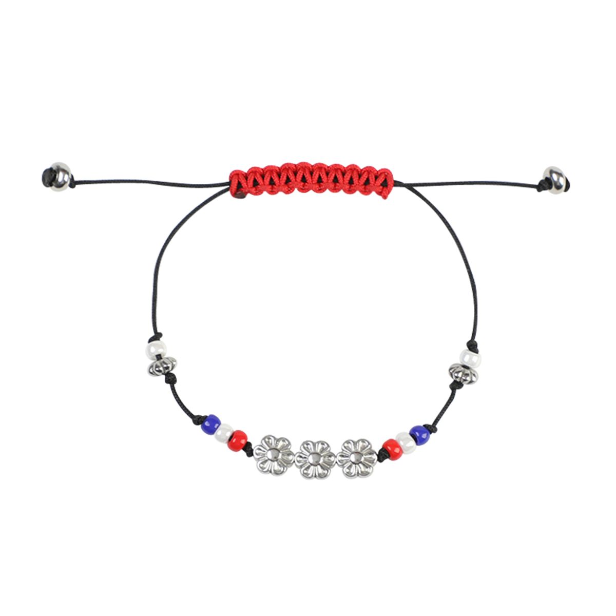 어센틱모즈(AUTHENTICMODS) ATCM flower beads bracelet(Black)
