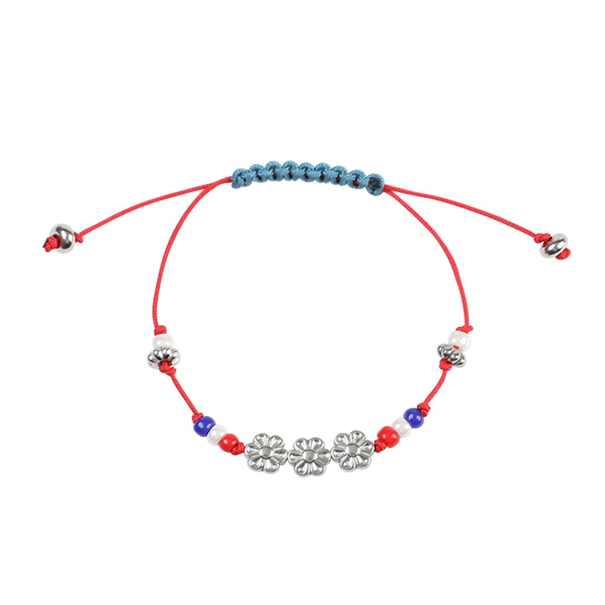 어센틱모즈(AUTHENTICMODS) ATCM flower beads bracelet(red)