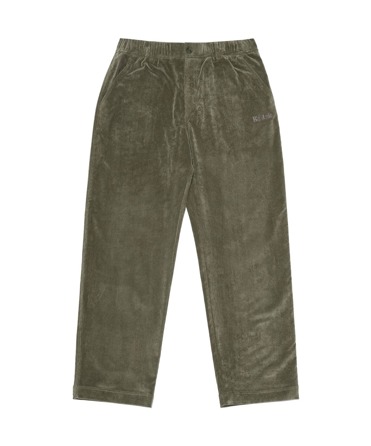 코닥(KODAK) 브라우니 레귤러핏 코듀로이 테이퍼드 팬츠 KHAKI