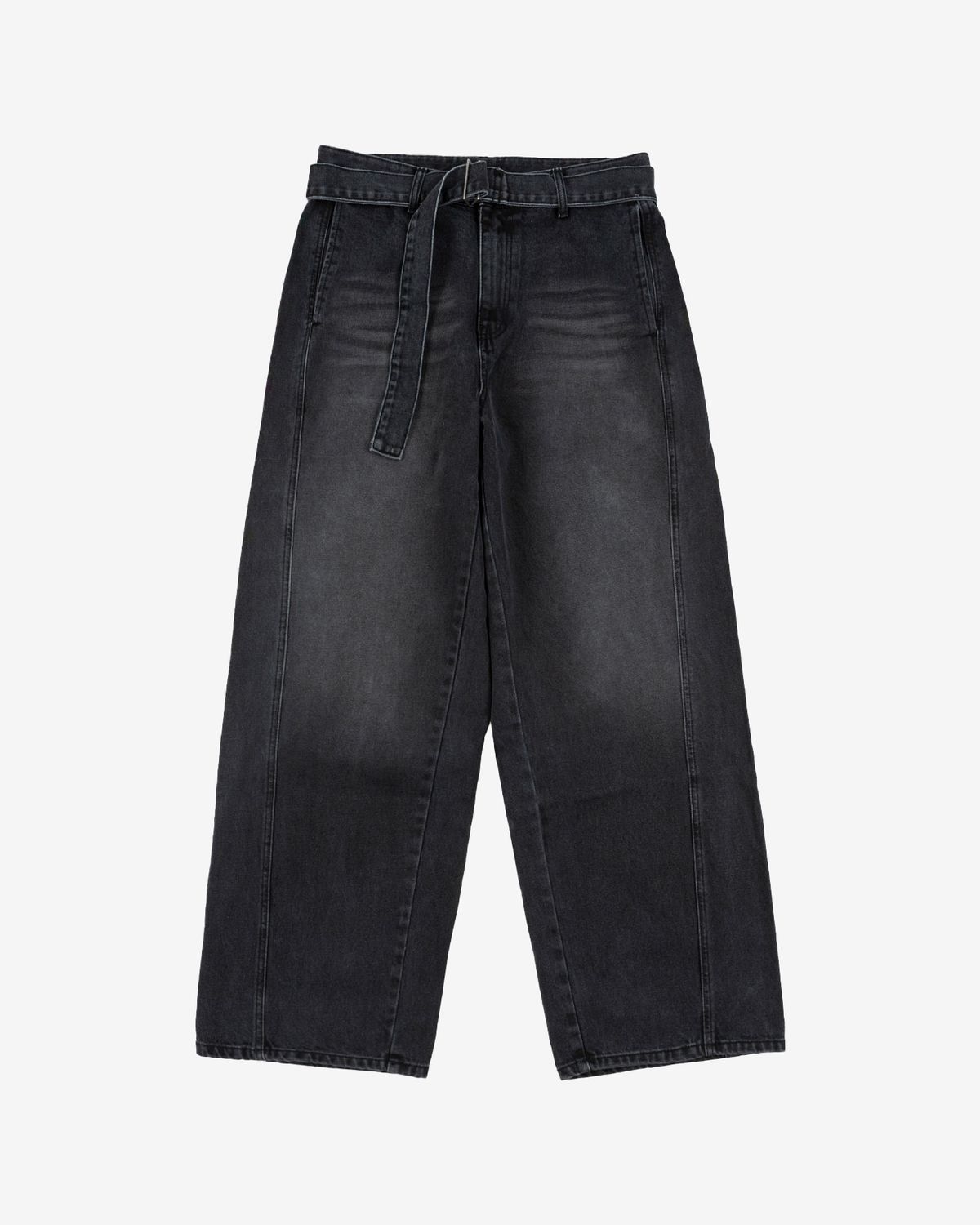 이넥시스(INEXCIS) 루프 벨티드 데님팬츠  (Washed Black)