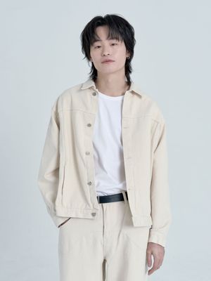 디비젼 워시드 데님 자켓 (Ivory)