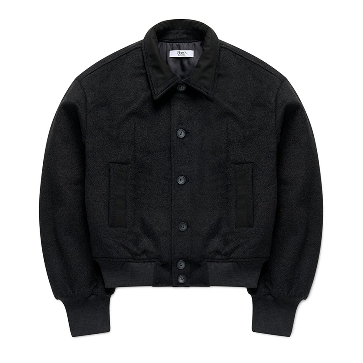 플로즈룸(FLAWSROOM) Wool Blend Bomber Jacket CHARCOAL