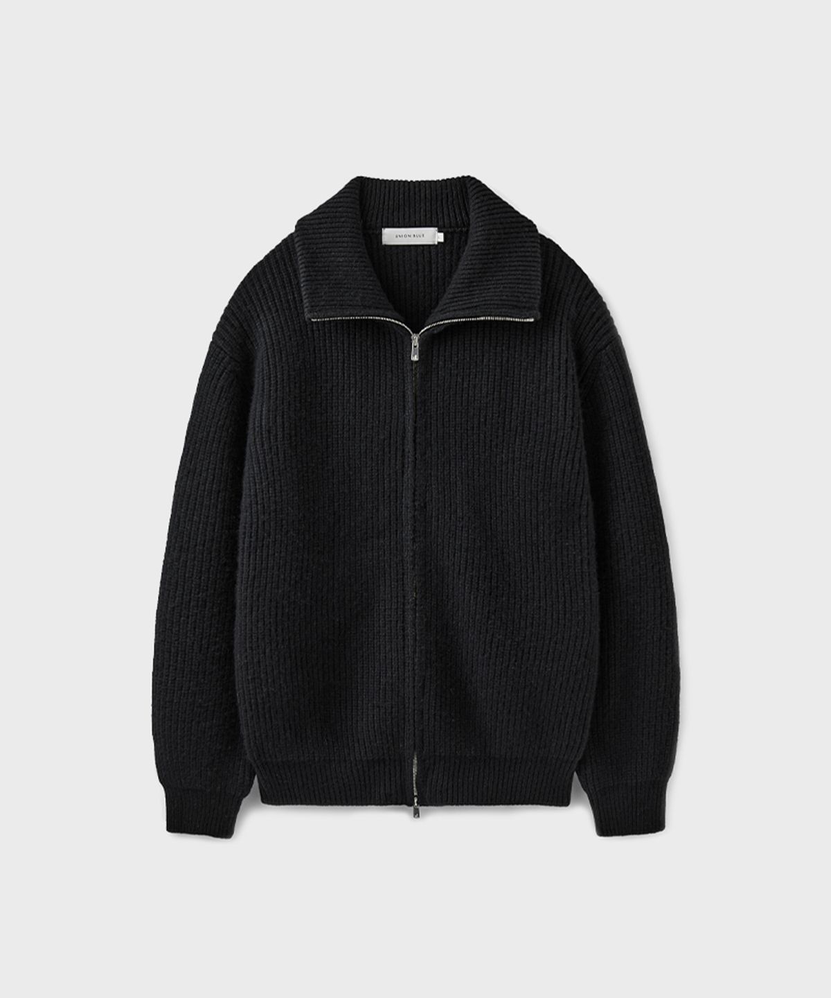 유니온블루(UNION BLUE) SOMERSET FULL ZIP-UP SWEATER [BLACK]