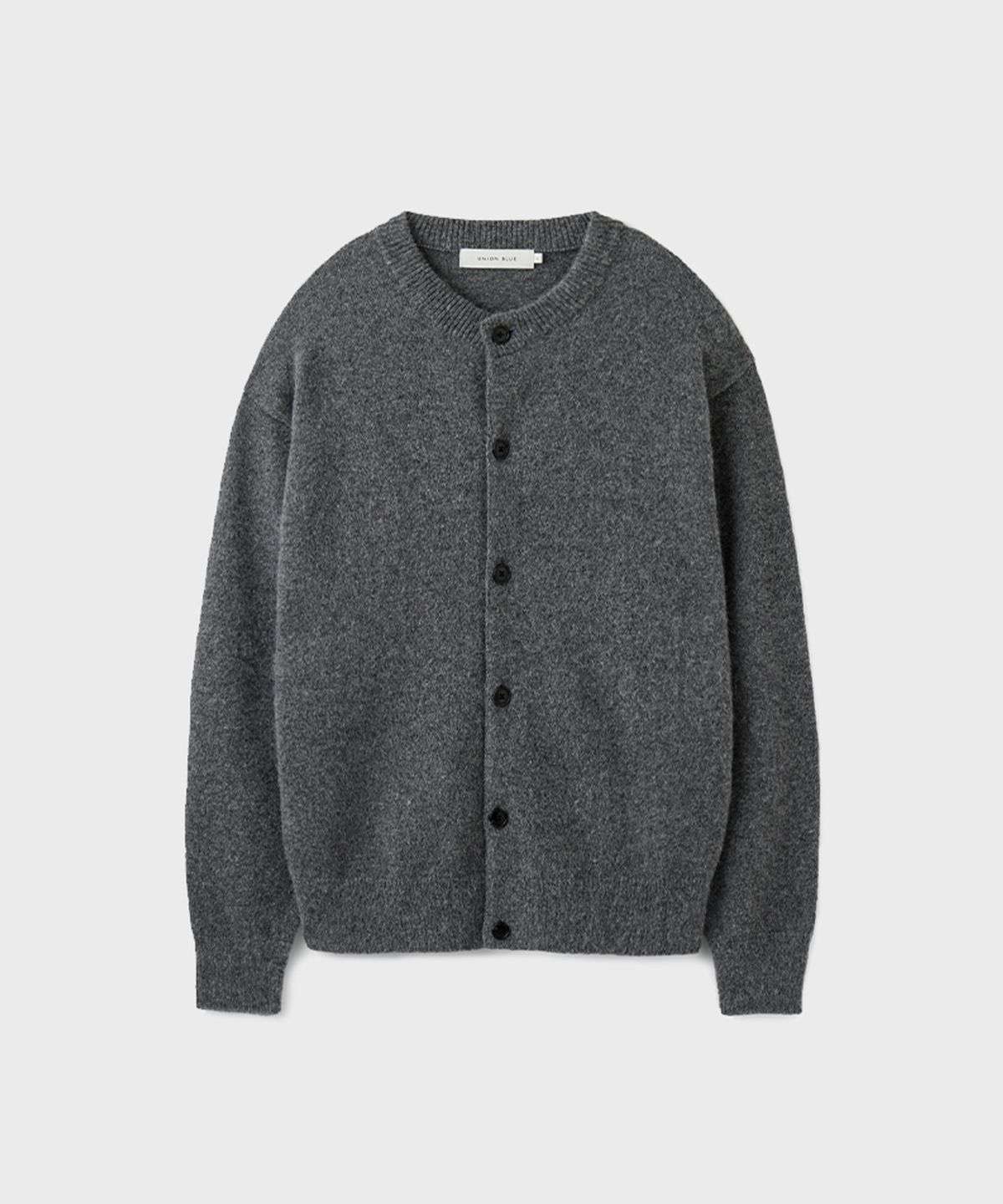 유니온블루(UNION BLUE) AURORA ALPACA CROP CARDIGAN [MELANGE GRAY]