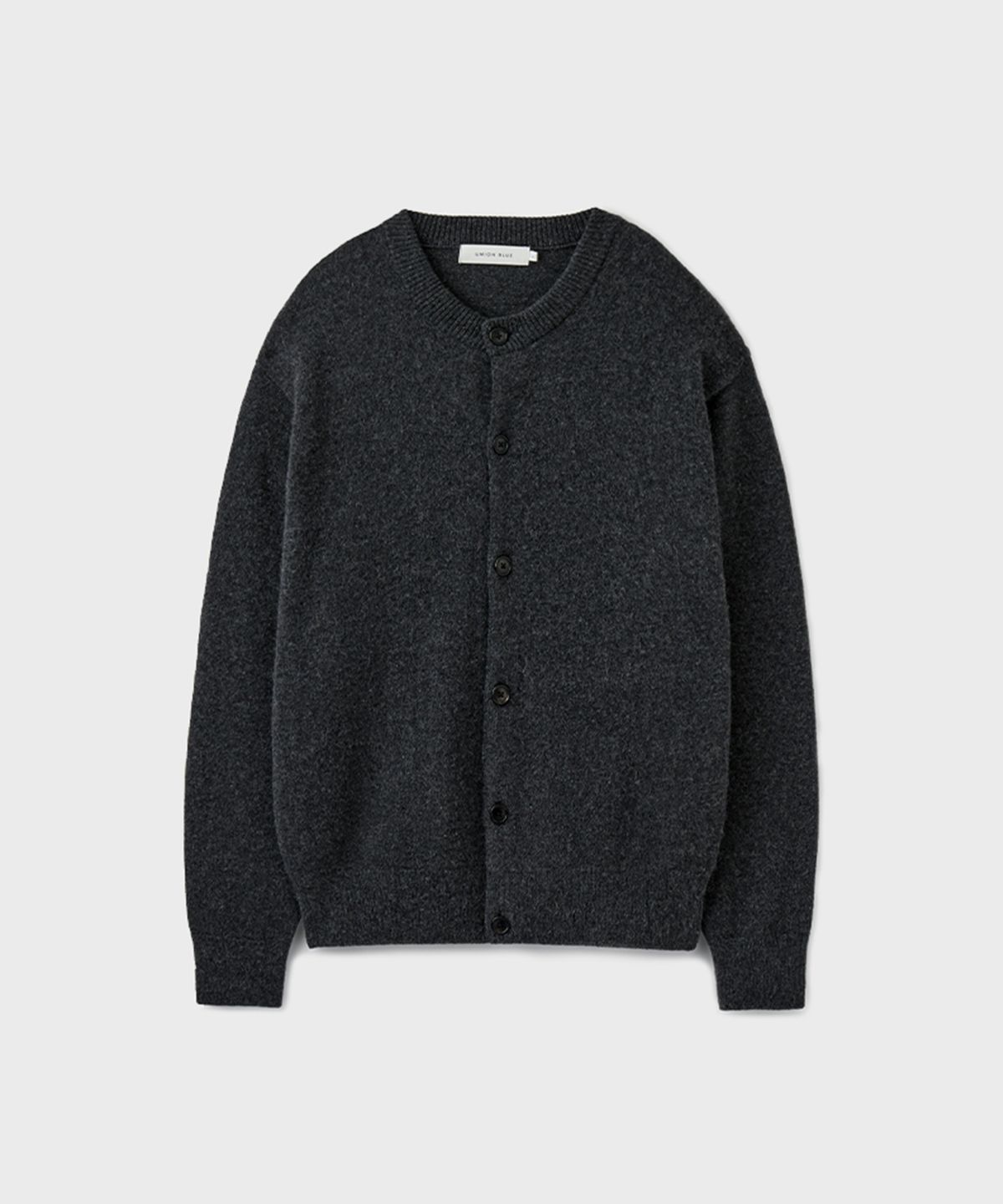 유니온블루(UNION BLUE) AURORA ALPACA CROP CARDIGAN [CHARCOAL]