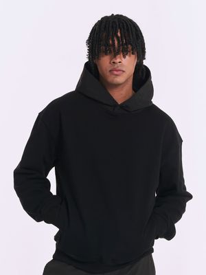 믹스드 더블 버튼 후디[블랙]