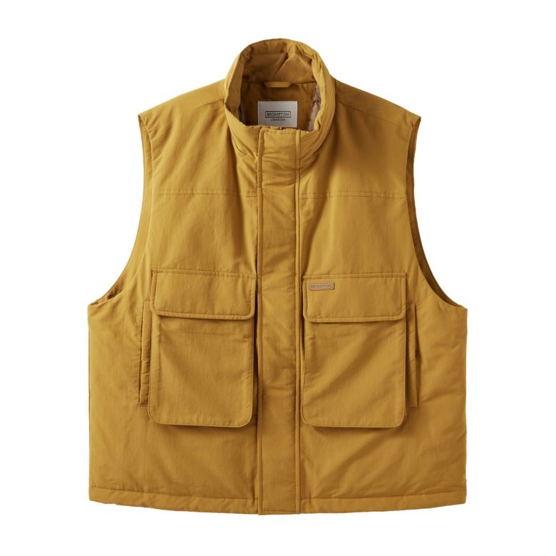 BRITISH CAMPER POCKET DOWNVEST - MUSTARD (P244UDV410)