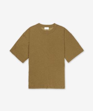 라운드넥 반소매 티셔츠 - 카라멜 / 809386Y37LN2298