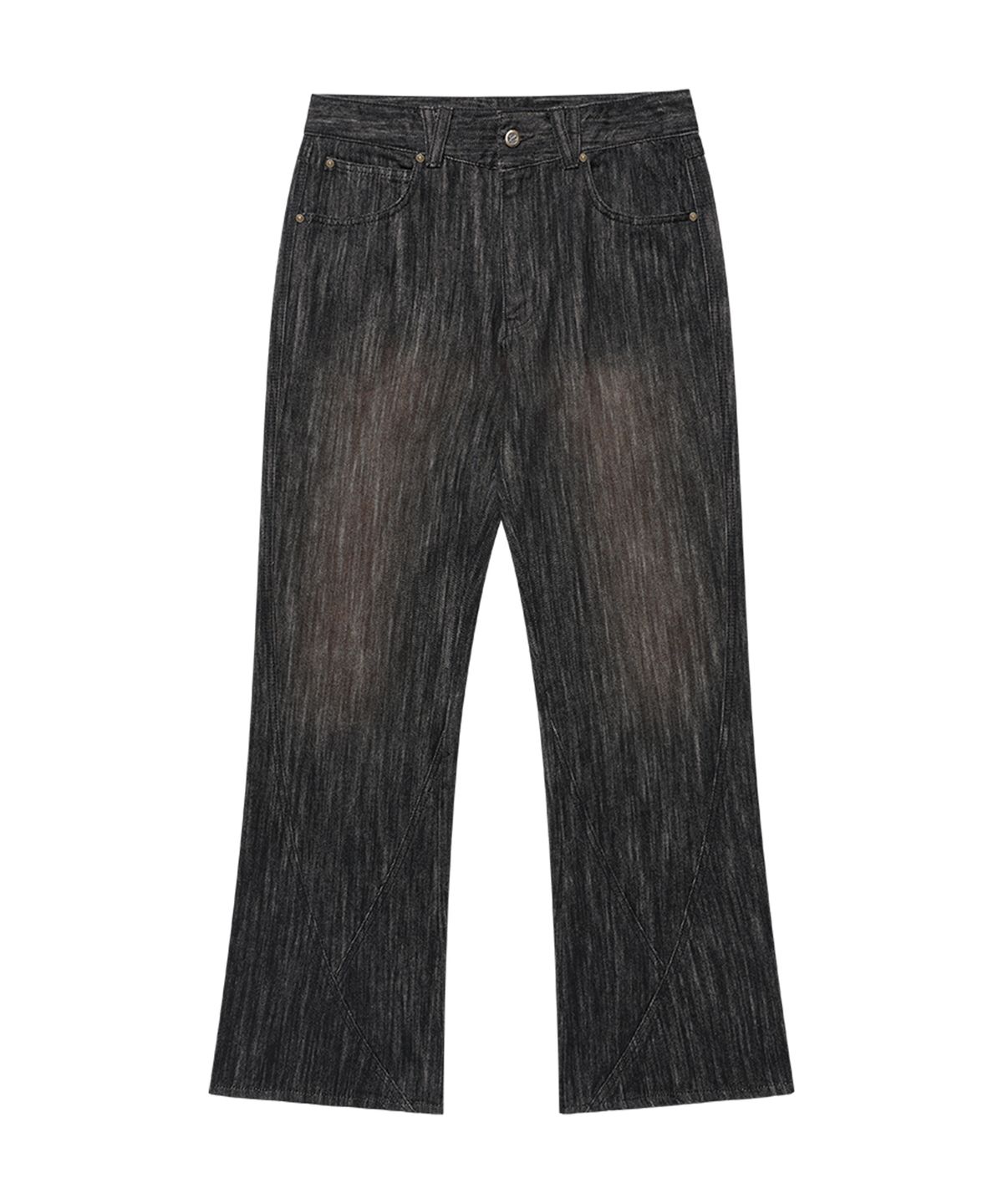 웨슬리 휴스턴(WESLEYHYUSTON) HARSH DYEING SLUB DENIM PANTS BLACK