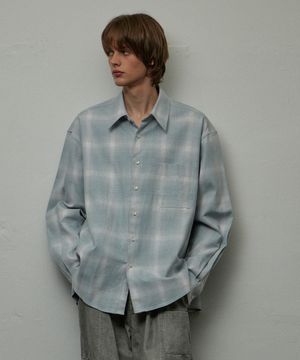 셔틀노트 오버사이즈 스퀘어 맥시 대디 체크셔츠