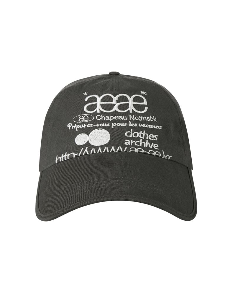 WEB LOGO 5 PANNEL BALL CAP [CHARCOAL]