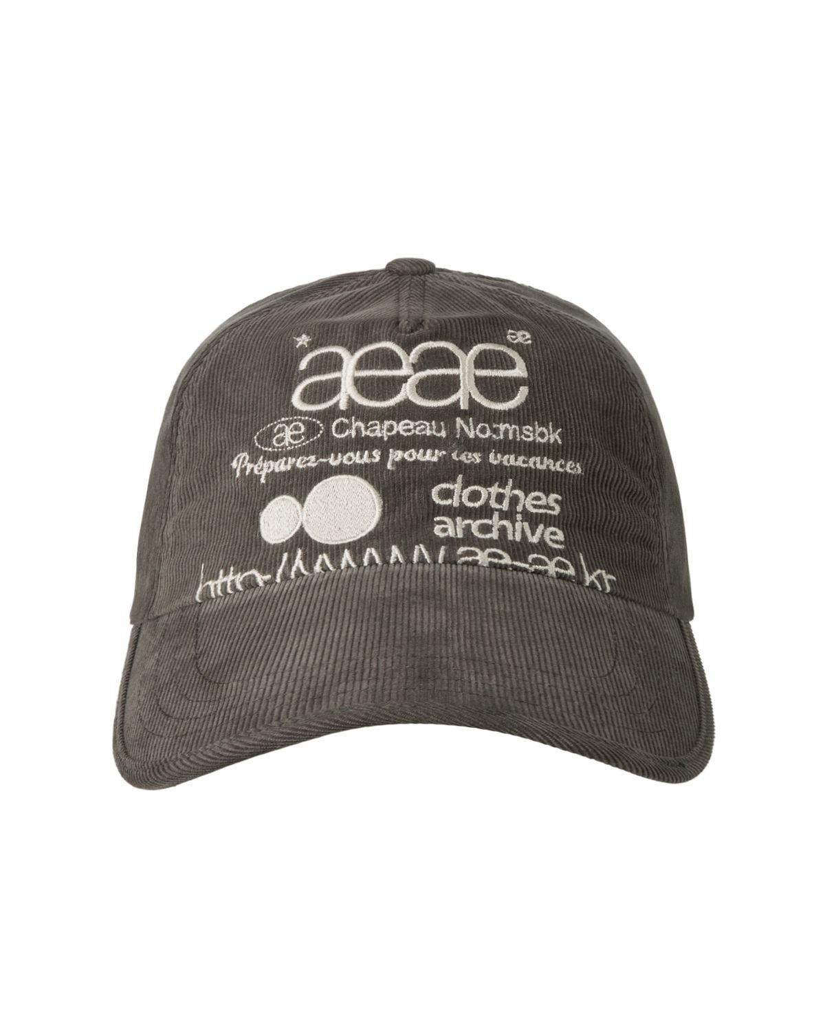 에이이에이이(AEAE) WEB LOGO CORDUROY CAP [BROWN]