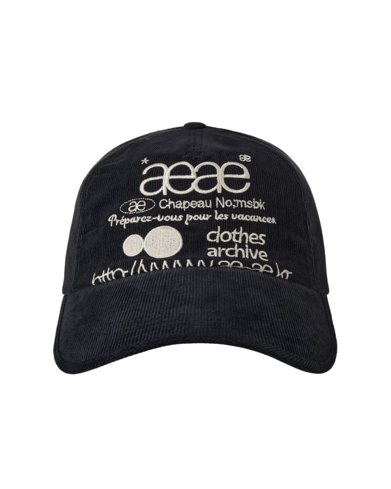 WEB LOGO CORDUROY CAP [DARK NAVY]