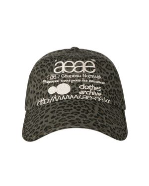 WEB LOGO LEOPARD CAP [KHAKI]