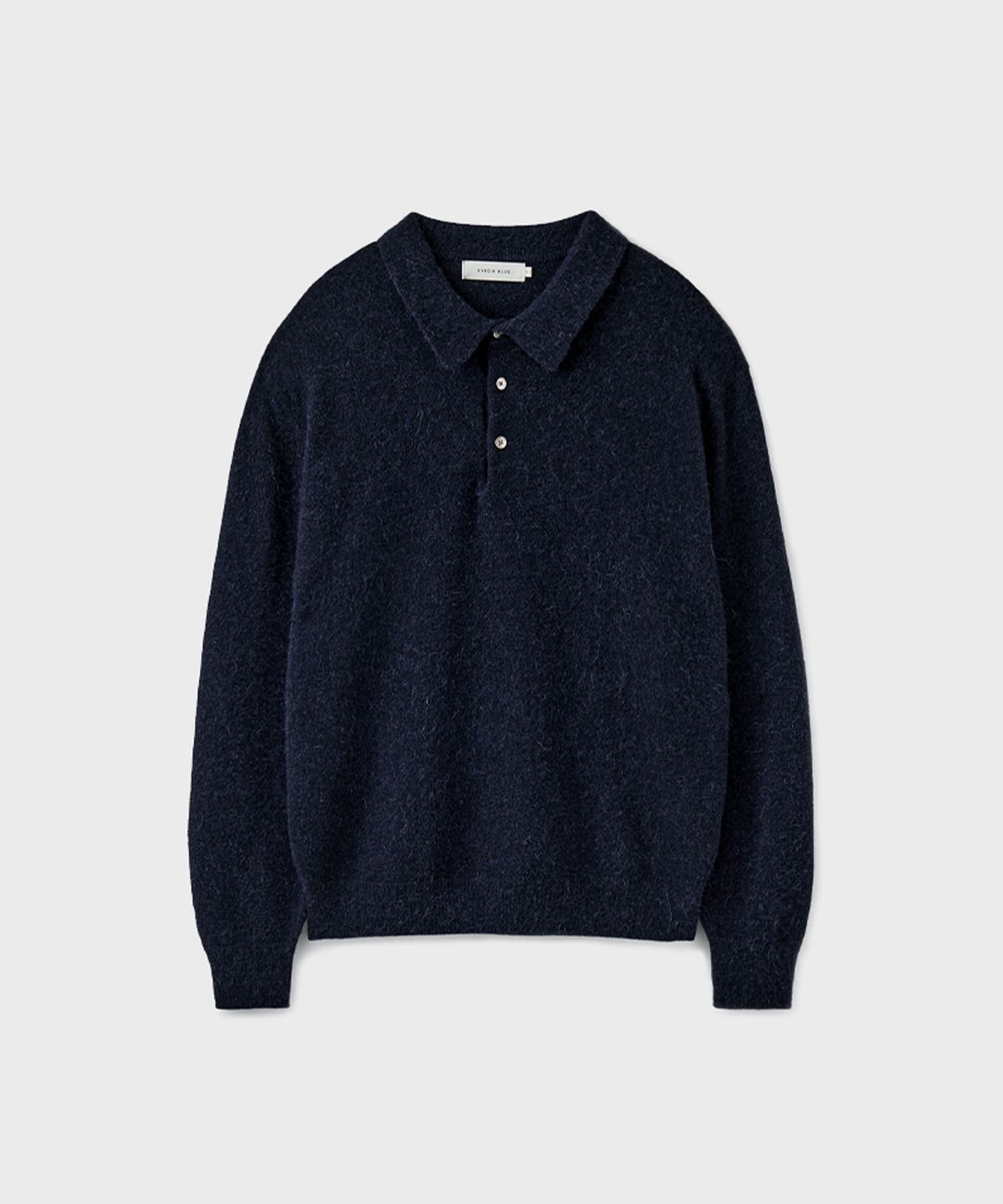 유니온블루(UNION BLUE) AURORA ALPACA POLO KNIT [DARK DENIM]