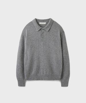 AURORA ALPACA POLO KNIT [GRAY]