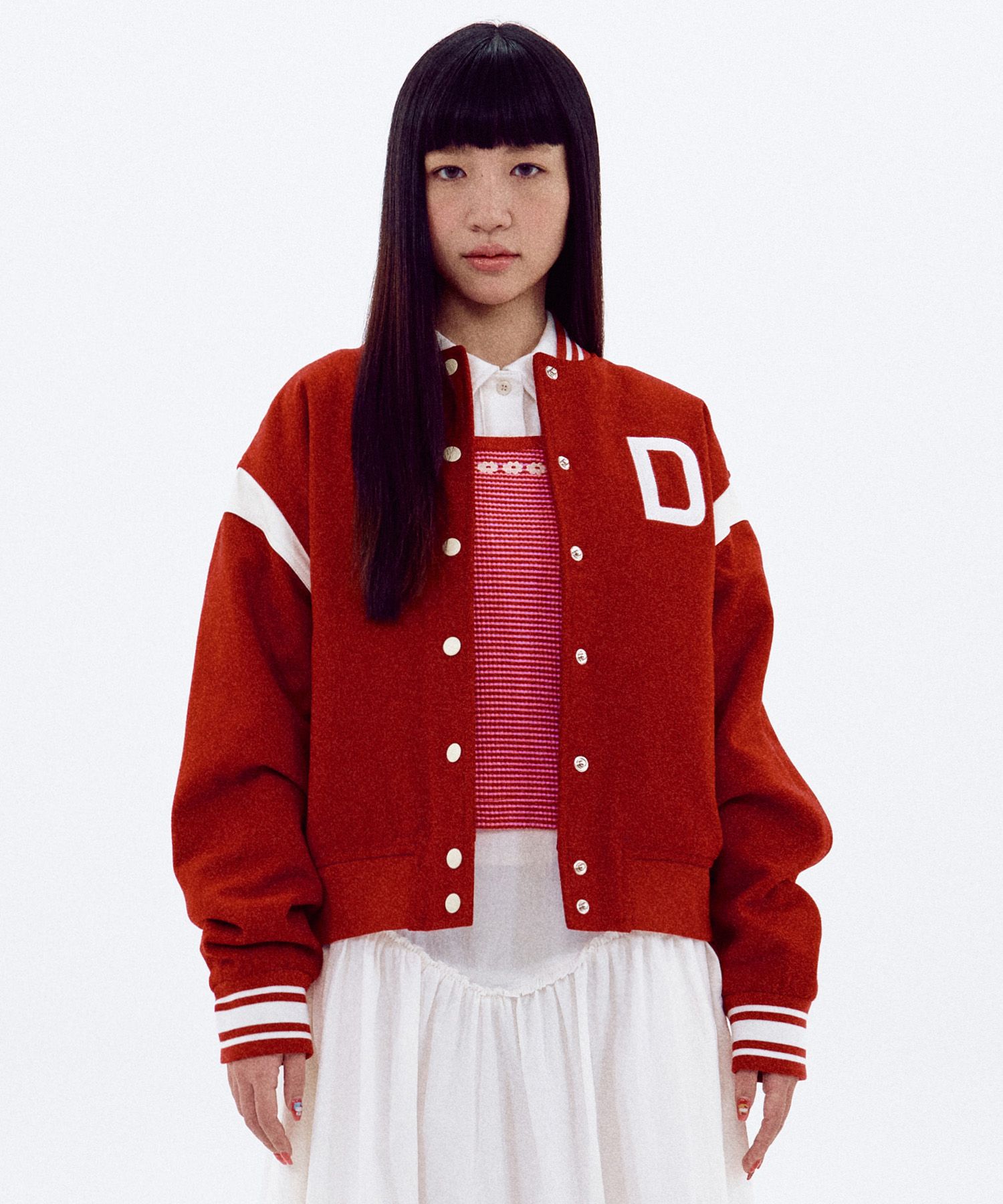 DAISY SYNDROME★韓国★人気★TRIPLETS VARSITY JACKET 2色 MUSINSA公式 | DAISY SYNDROME TRIPLETS VARSITY JACKET navy