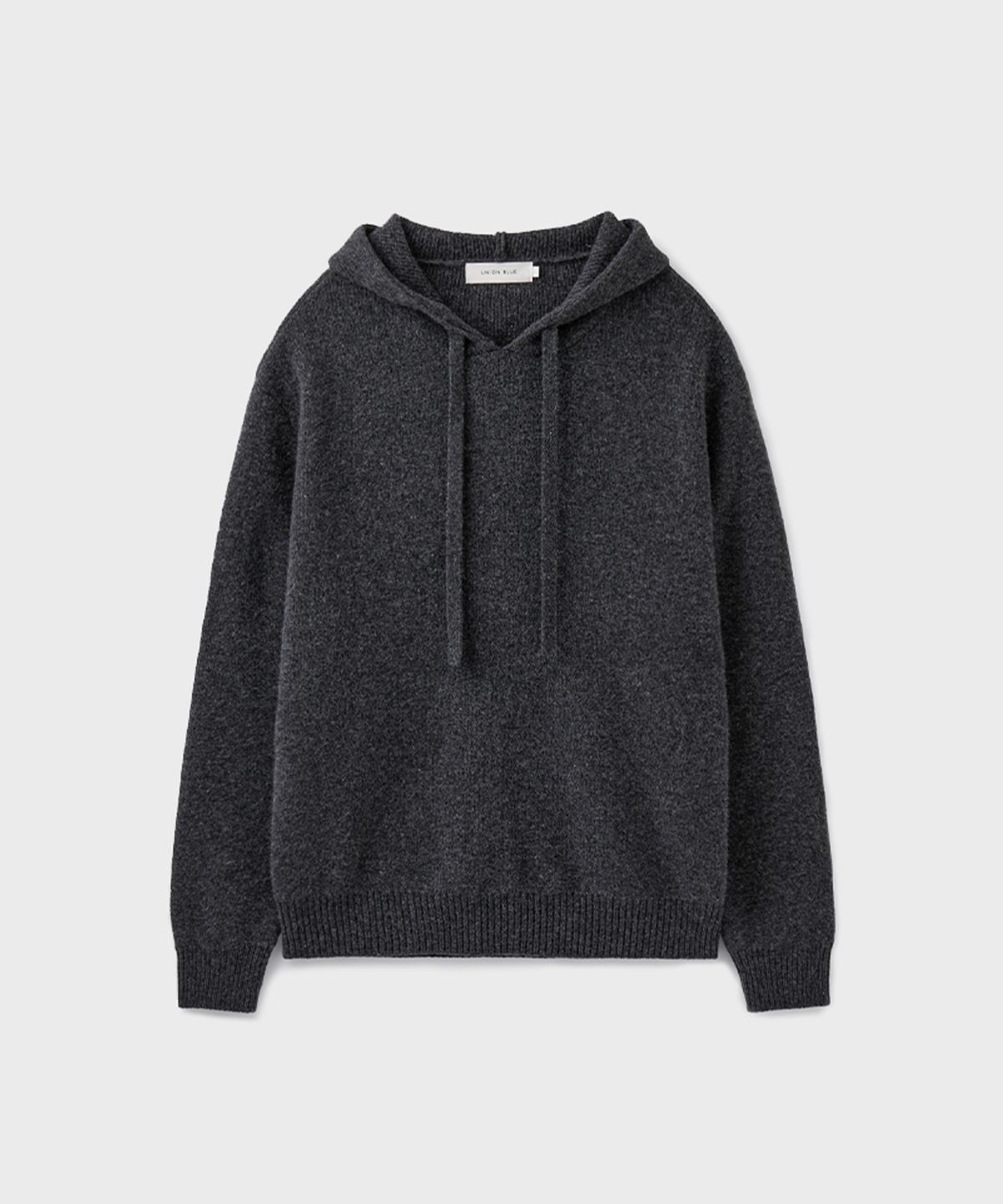 유니온블루(UNION BLUE) COMFORT WOOL KNIT HOOD [CHARCOAL]