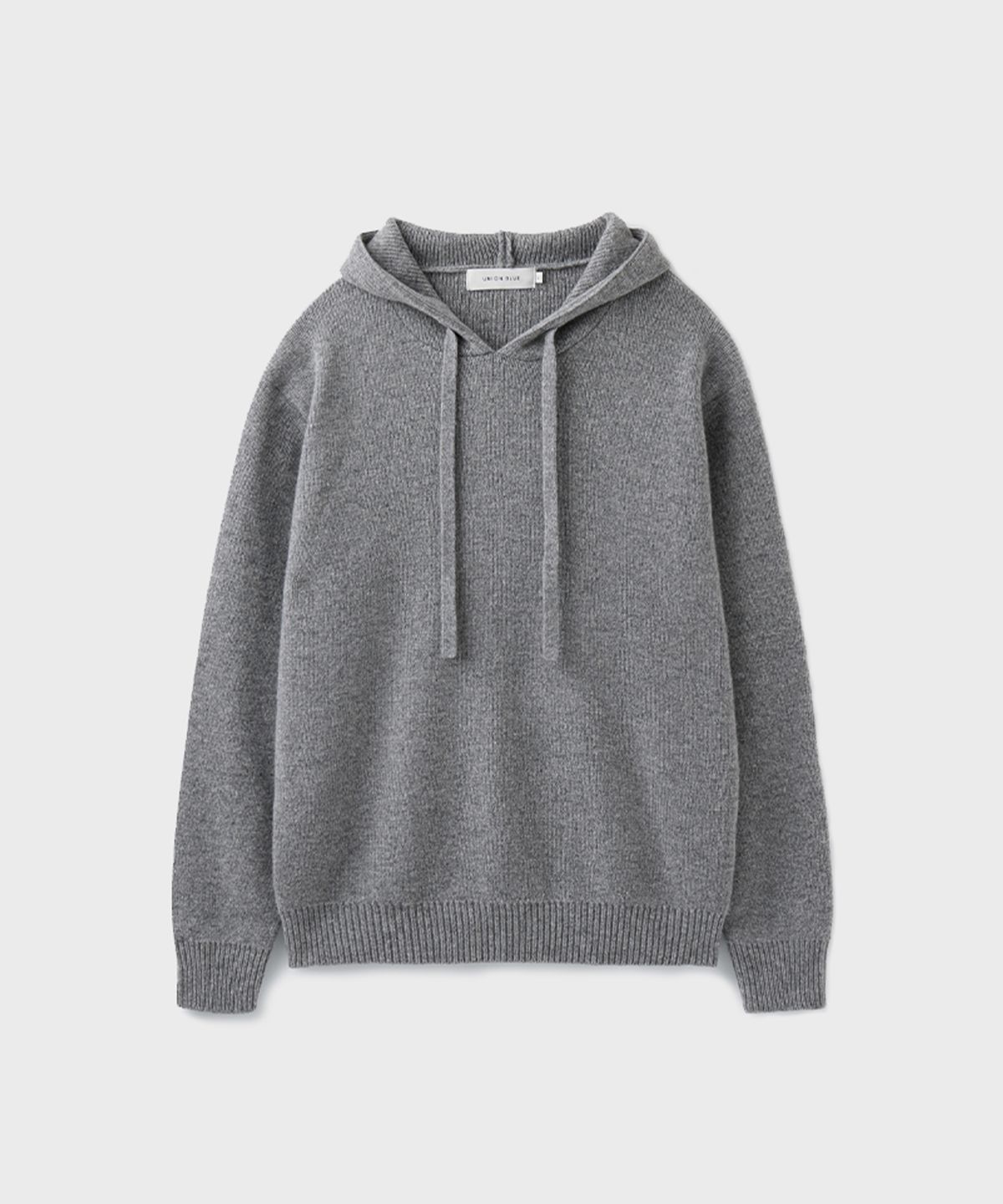 유니온블루(UNION BLUE) COMFORT WOOL KNIT HOOD [GRAY]