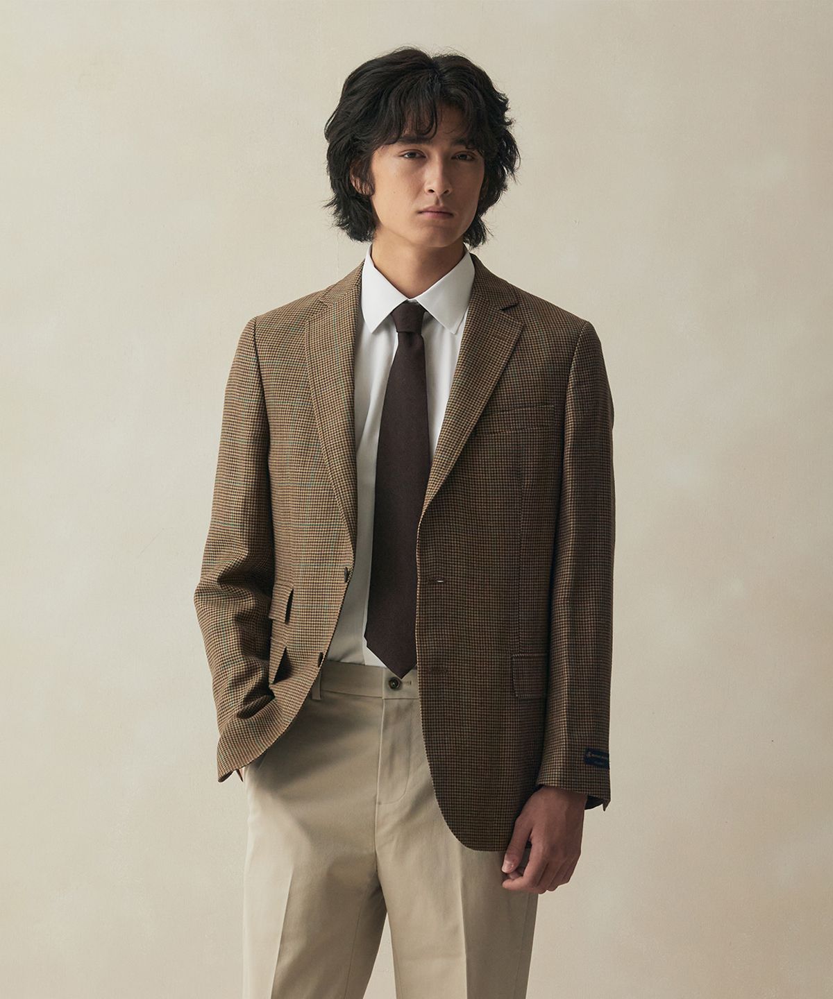 브룩스 브라더스(BROOKS BROTHERS) 클래식핏 트위드 2버튼 스포츠코트 (브라운) (BBJSMF47144EF)