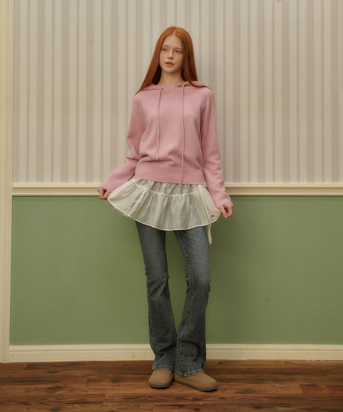 판도라핏(PANDORAFIT) Wendy Frill Layered Skirt