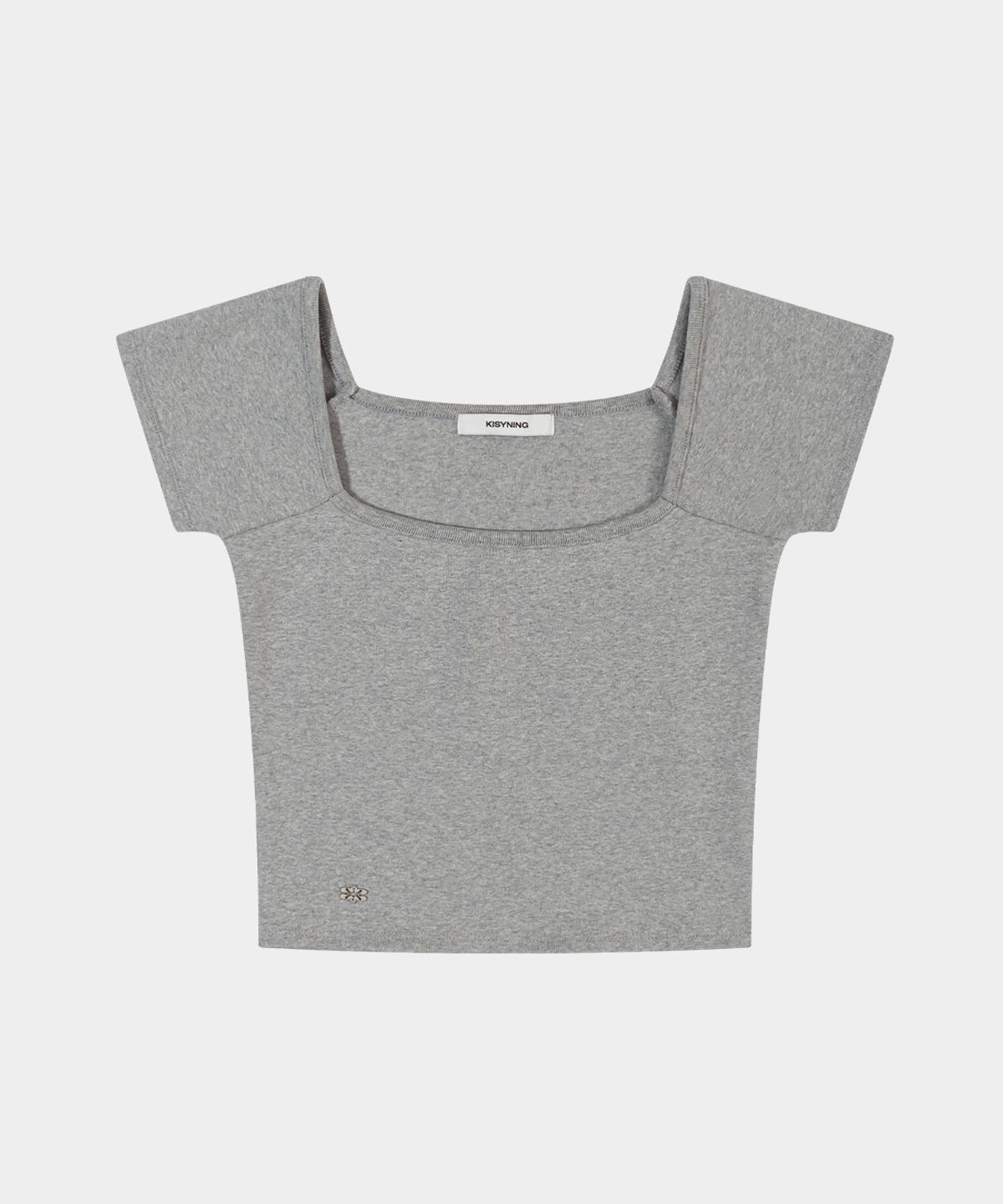 키시닝(KISYNING) Metal Symbol Square Round Neck (thick version) - Gray