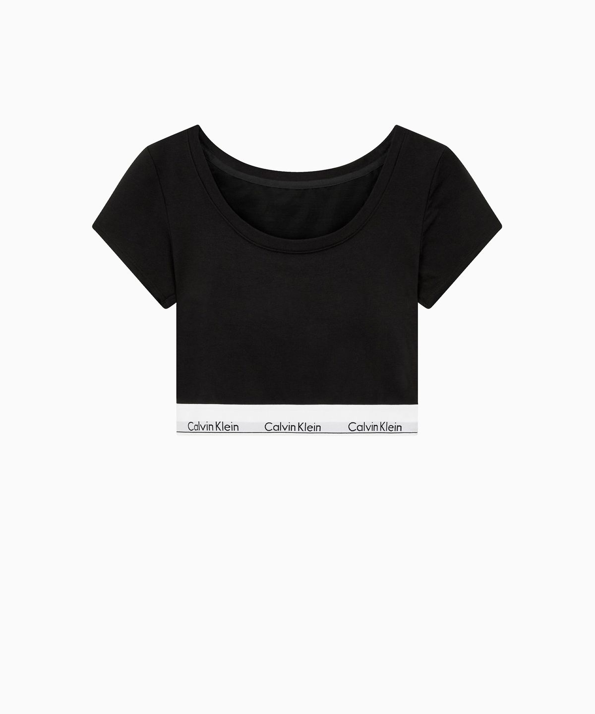 캘빈클라인 언더웨어(CALVIN KLEIN UNDERWEAR) 여성 아이콘 코튼 모달 티셔츠 아웃푸쉬 브라렛_QF8066ADUB1