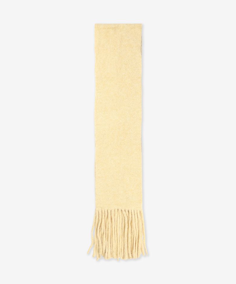 알파카 블렌드 프린지 스카프 - 페일 옐로우 / FW24FUZZYSCARFPAL