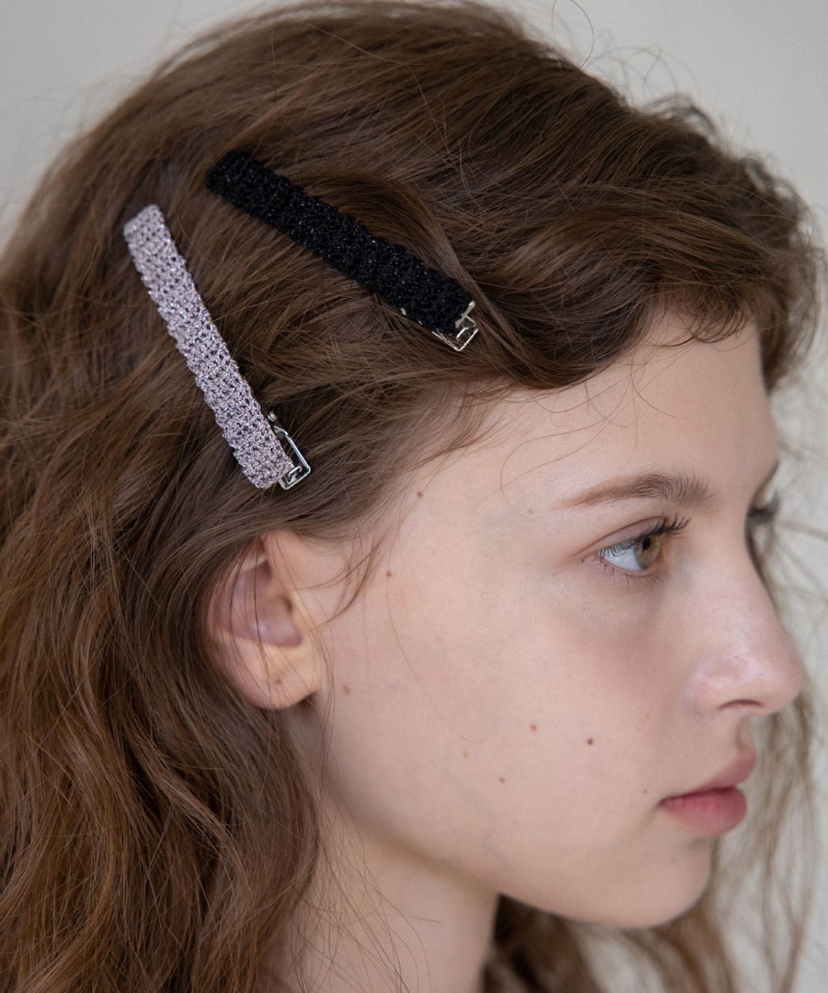 메리모티브(MERRYMOTIVE) Gleaming crochet knit hairpin (3colors)