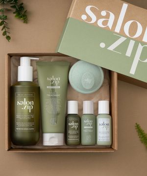 [선물포장] 살롱집 샴푸 & 트리트먼트 듀오 (홈클리닉 트라이얼 키트 + 샴푸 브러쉬 증정)
