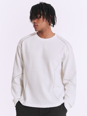 와플 스티치 롱 슬리브[아이보리]