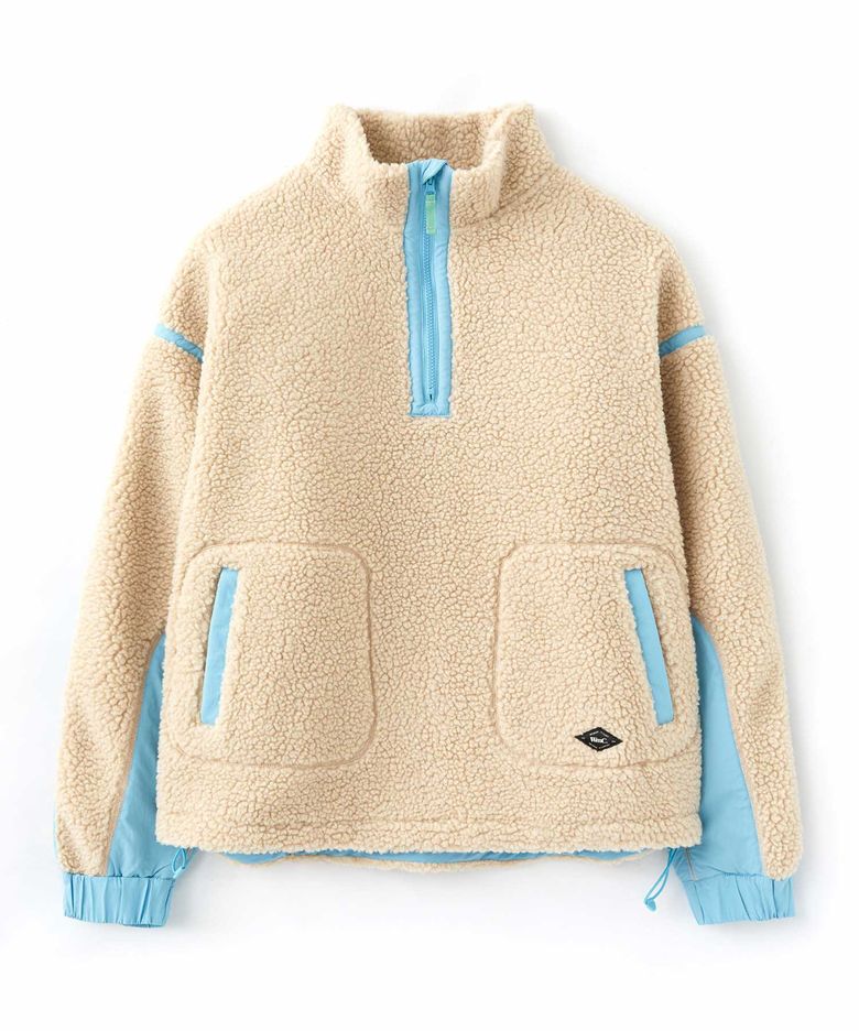 쉐르파 플리스 아노락 하프집업_BEIGE