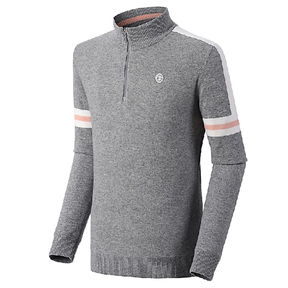 엘르골프(ELLE GOLF) 남성 컬러 배색 목크넥 스웨터_6G73401