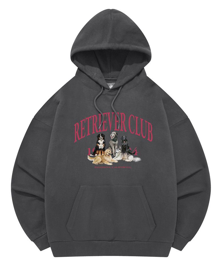 RETRIEVER FRIENDS HOODIE [CHARCOAL GRAY]