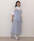 SHEER RIBBON TIE DRESS_BLUE