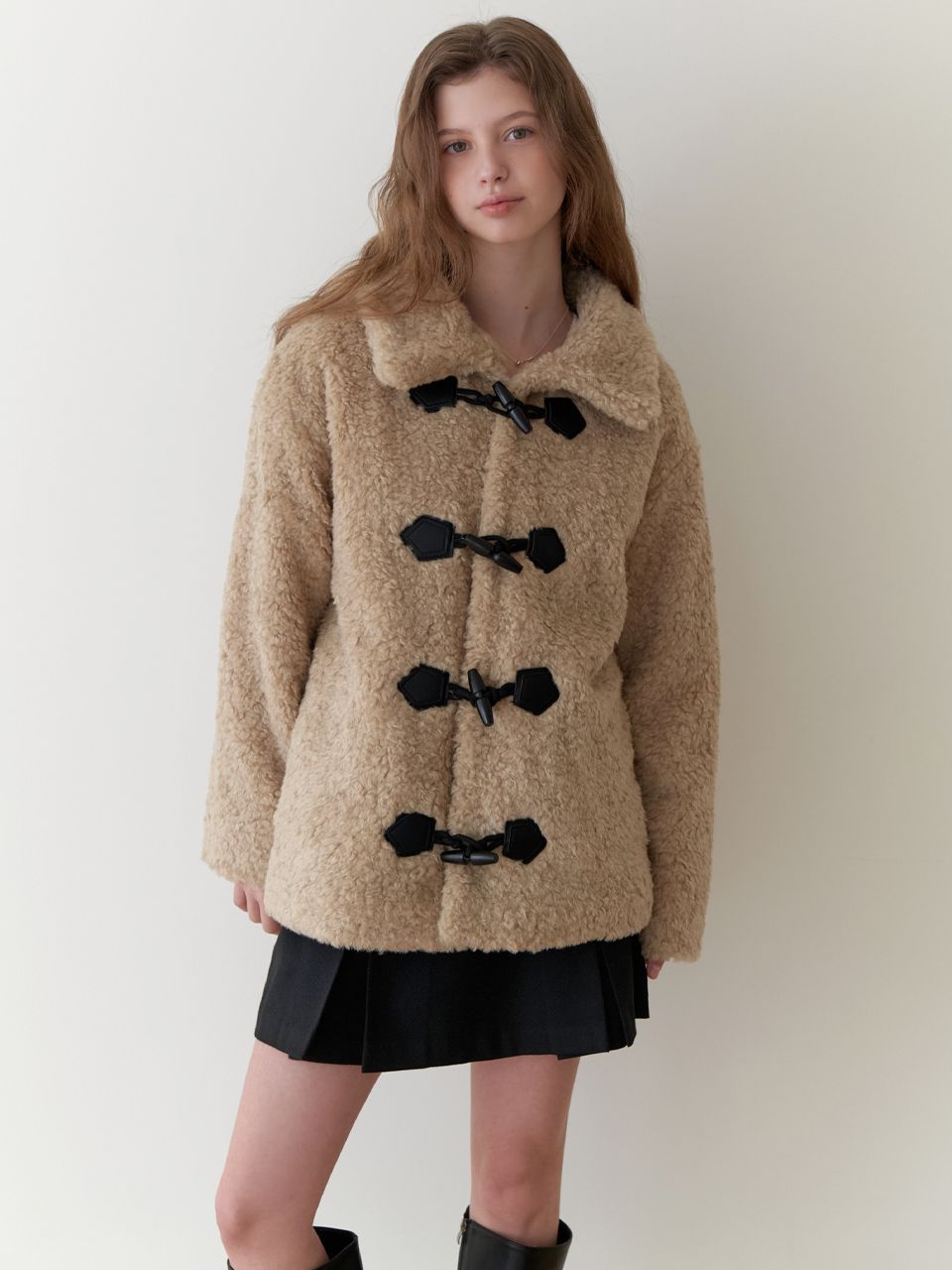 ジャケット・アウター RE L Duffle fur half coat (beige) MUSINSA | RE L Duffle fur half coat (beige)
