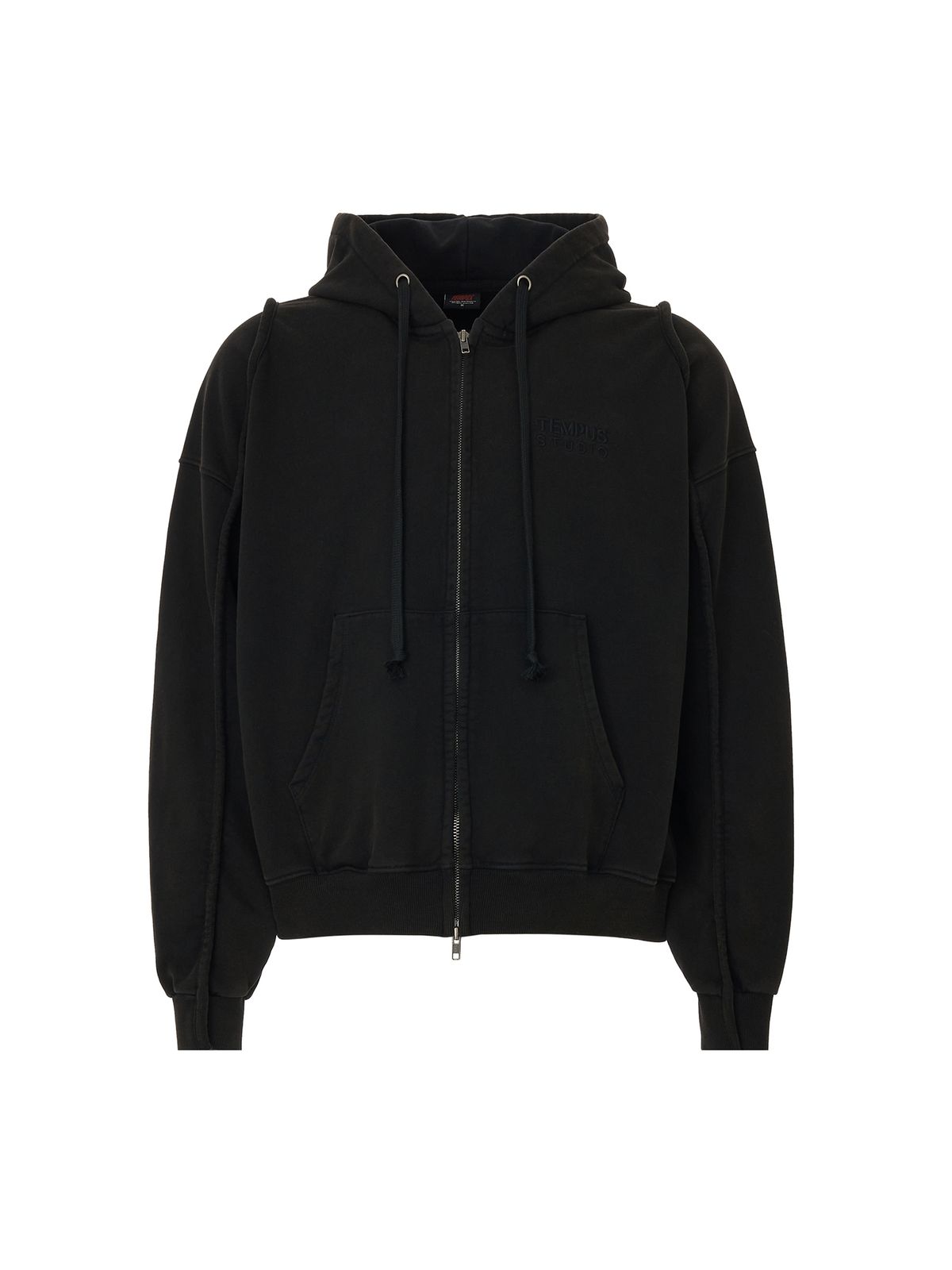 템푸스스튜디오(TEMPUS STUDIO) VINTAGE WASHING LINE HOOD ZIP-UP [Vintage washing Black]