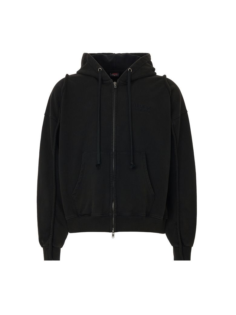 VINTAGE WASHING LINE HOOD ZIP-UP [Vintage washing Black]