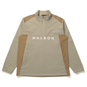 벤틸 기모 하프집 티셔츠 GREYISH BEIGE