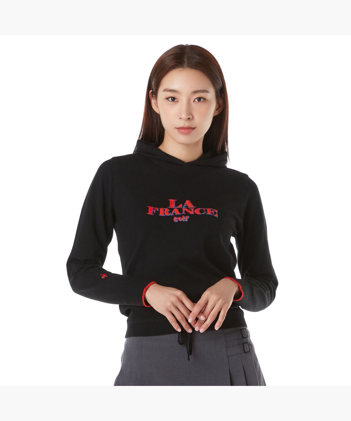 르꼬끄 골프(LECOQ GOLF) 여성 2way 후드 방풍 스웨터 (GP422LKPO2)