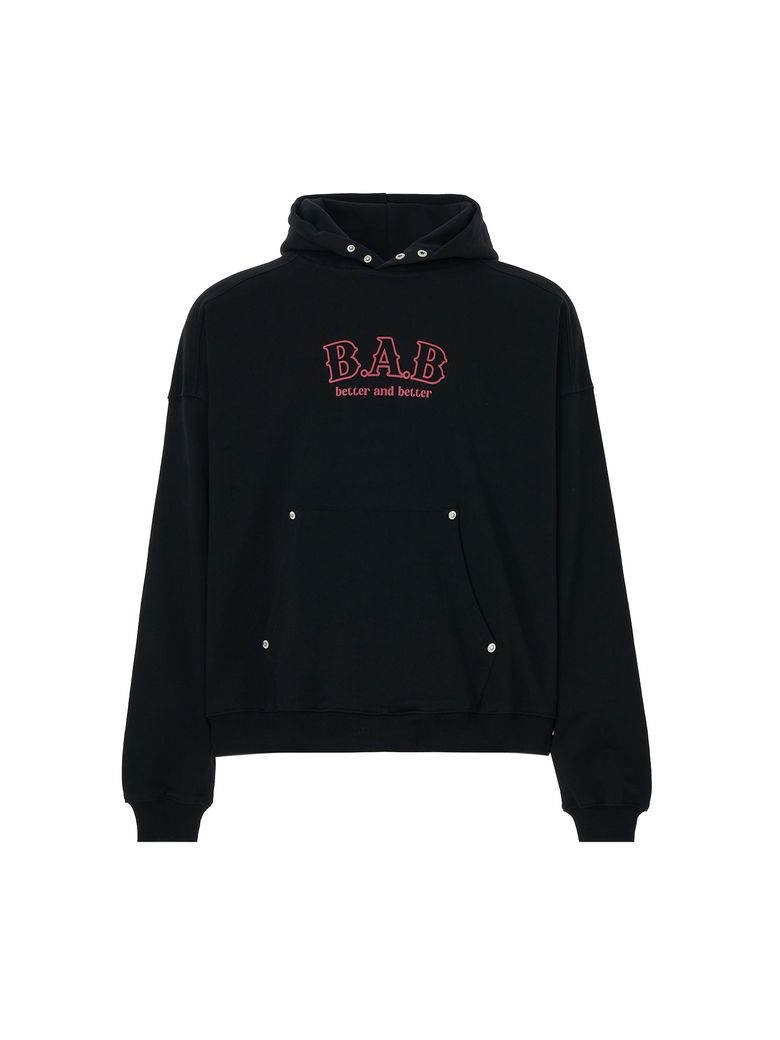 RELAXED B.A.B FLOWER HOODIE [Black]