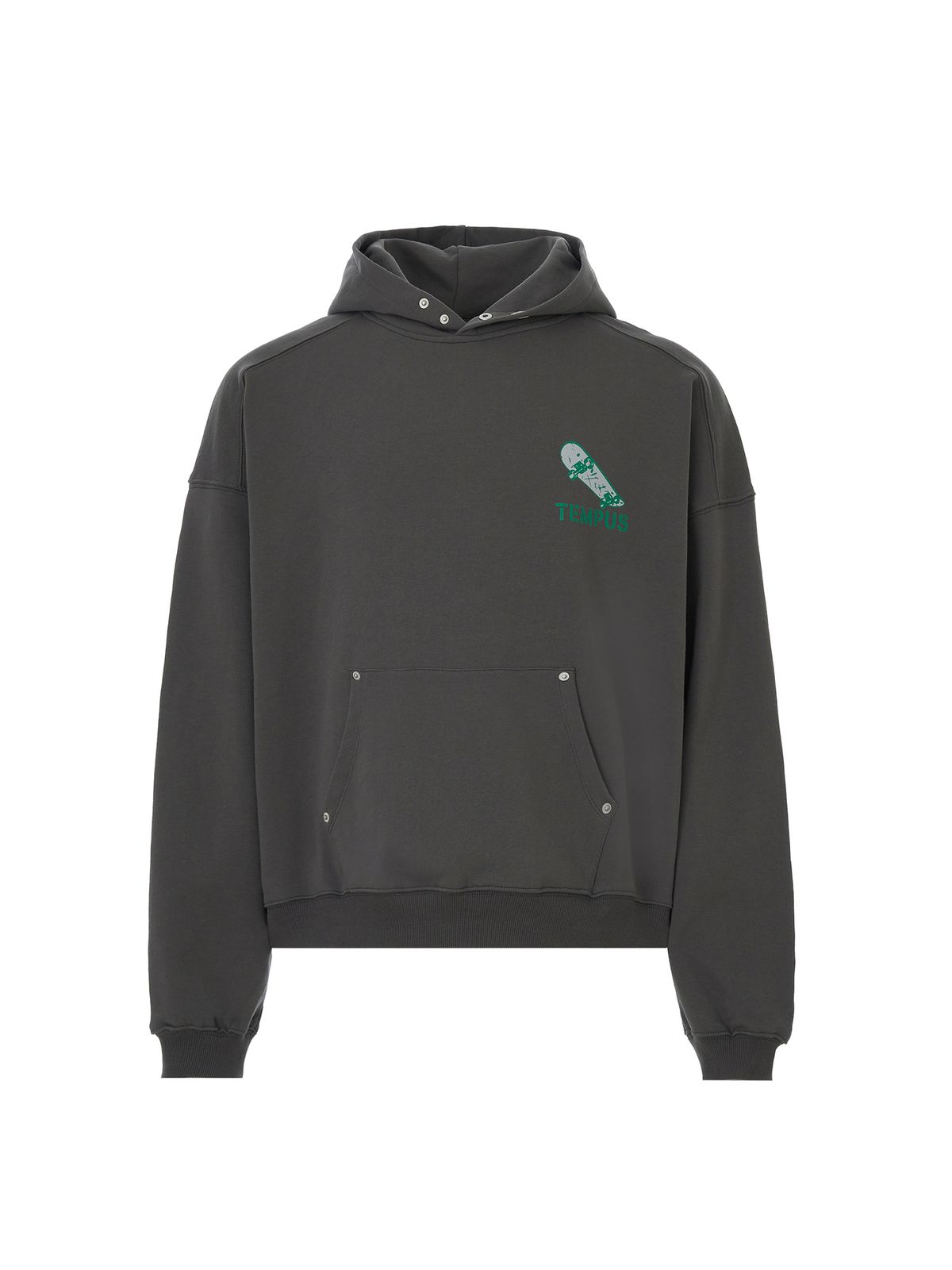 템푸스스튜디오(TEMPUS STUDIO) RELAXED SKATE BOARD HOODIE [Grey]