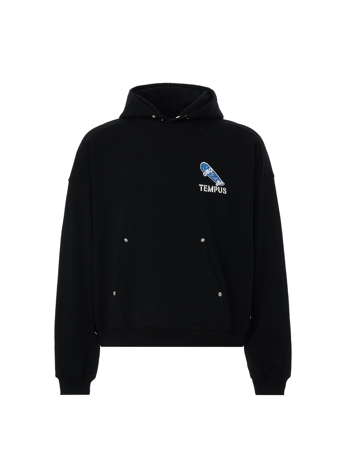 템푸스스튜디오(TEMPUS STUDIO) RELAXED SKATE BOARD HOODIE [Black]