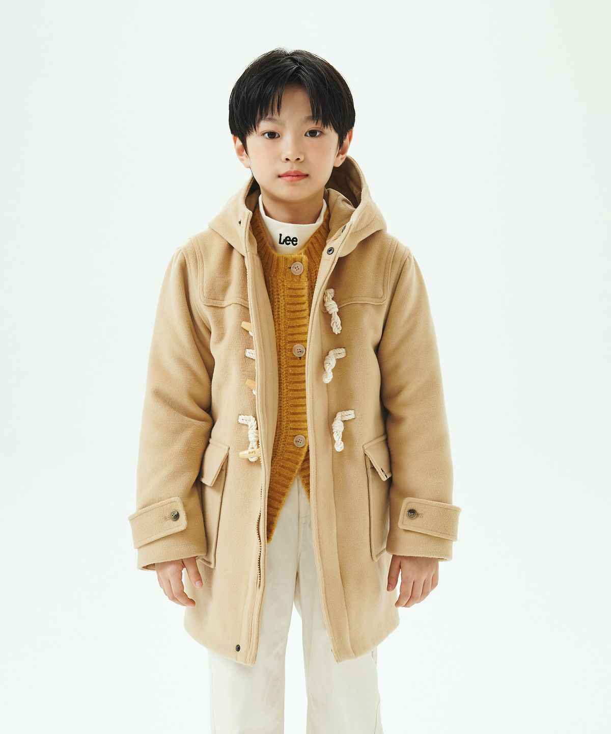 리 키즈(LEE KIDS) 울라이크 레귤러핏 더플 코트 베이지 LK2404CT02BE