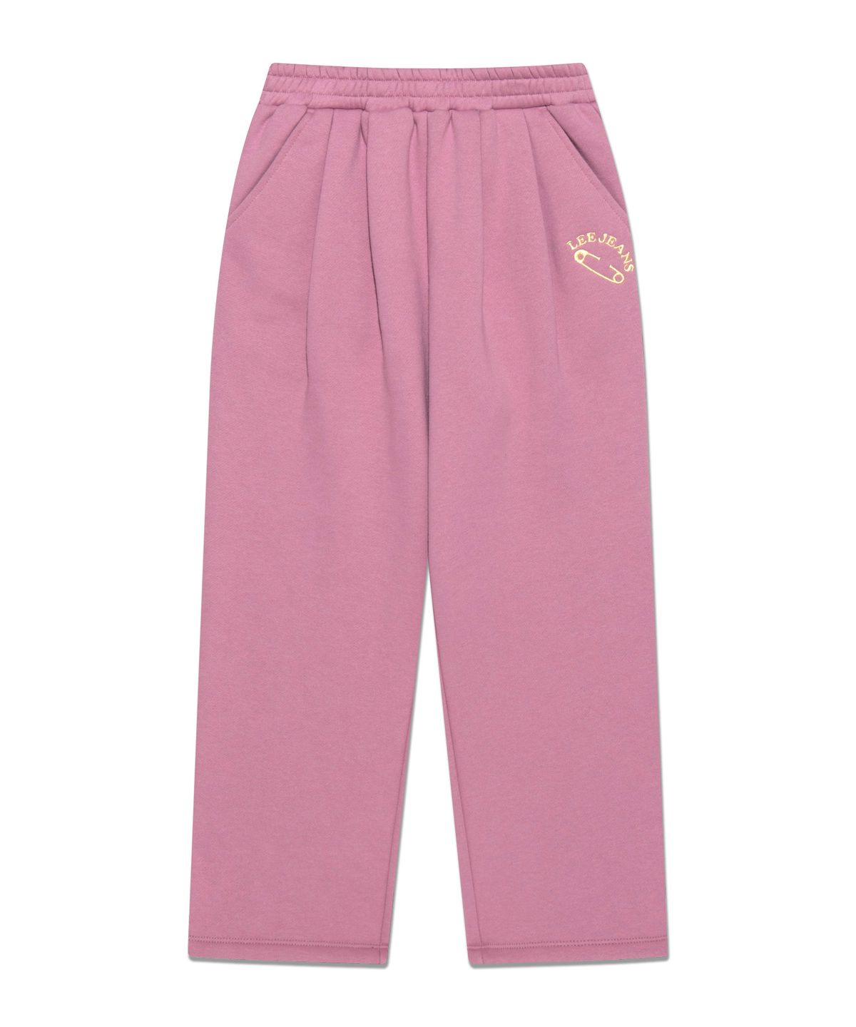 리 키즈(LEE KIDS) 자수 기모 와이드핏 팬츠 퍼플 LK2404JP70PU