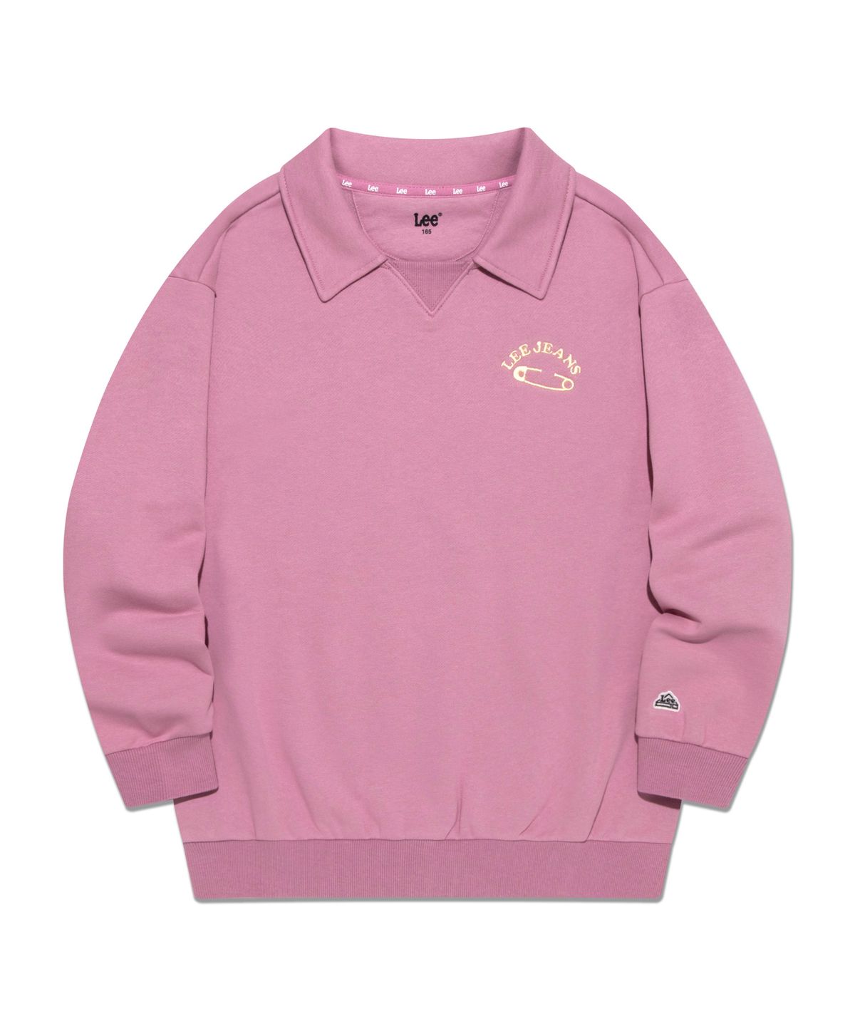 리 키즈(LEE KIDS) 빅카라 자수 기모 오버핏 스웨트셔츠 퍼플 LK2404CR70PU