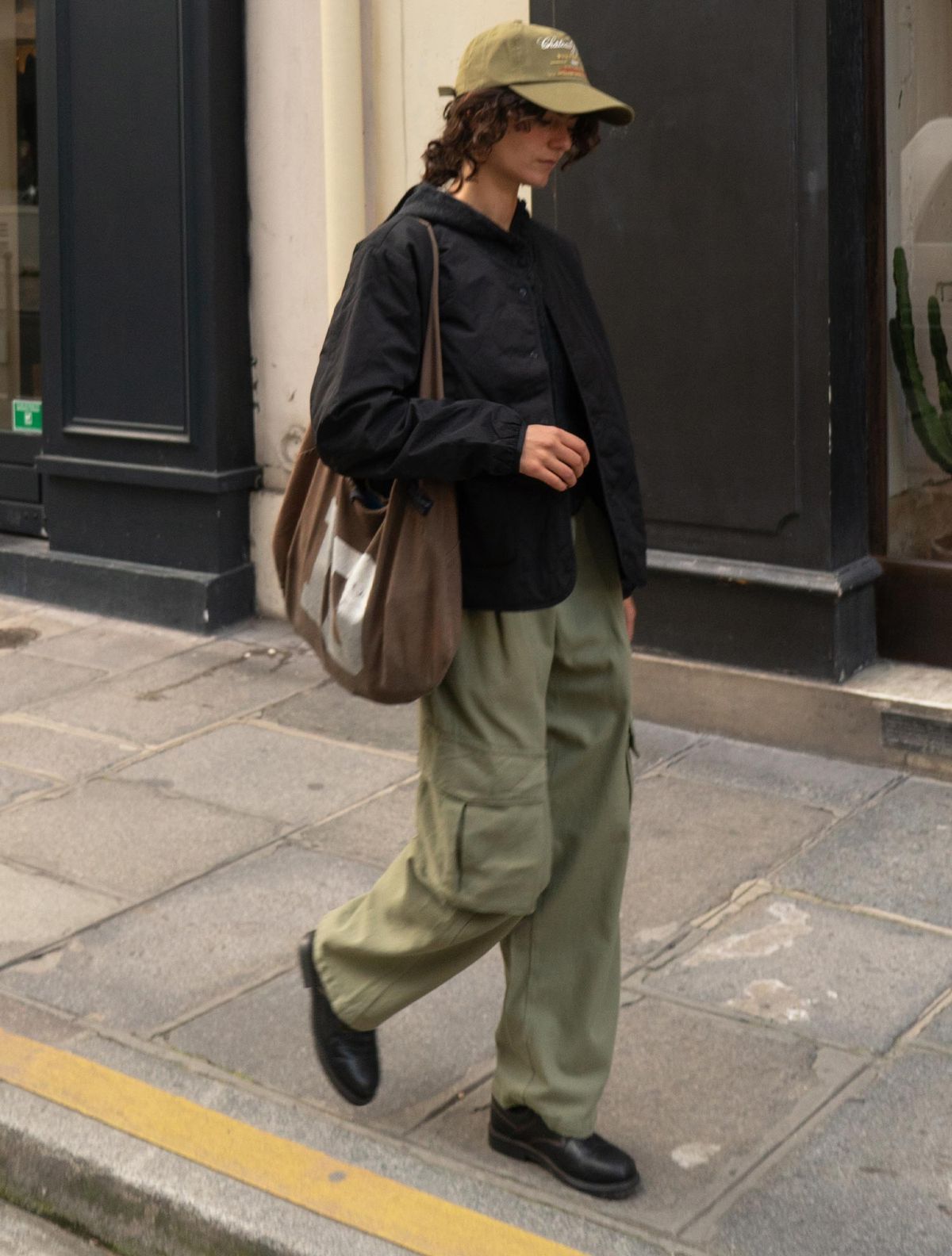 꼼소넛(COMSONNOT) Cargo Patch Banding Pants CSOp-217 (khaki) [Unisex]